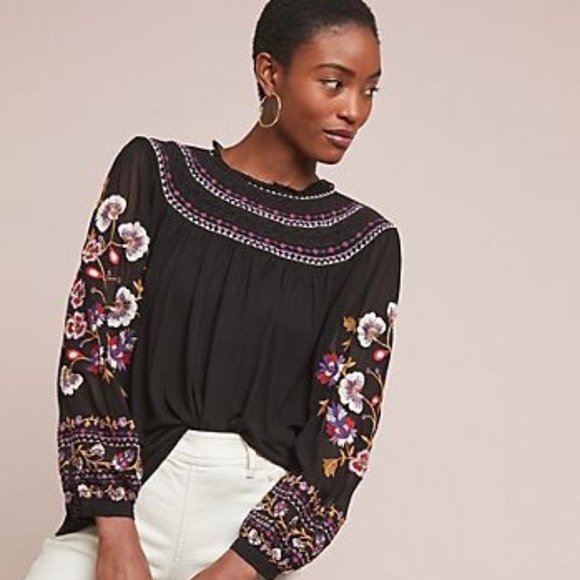 Anthropologie Tops - Anthropologie Akemi+Kin Louise Embroidered Top XL